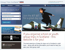 Tablet Screenshot of grouptripsscotland.co.uk